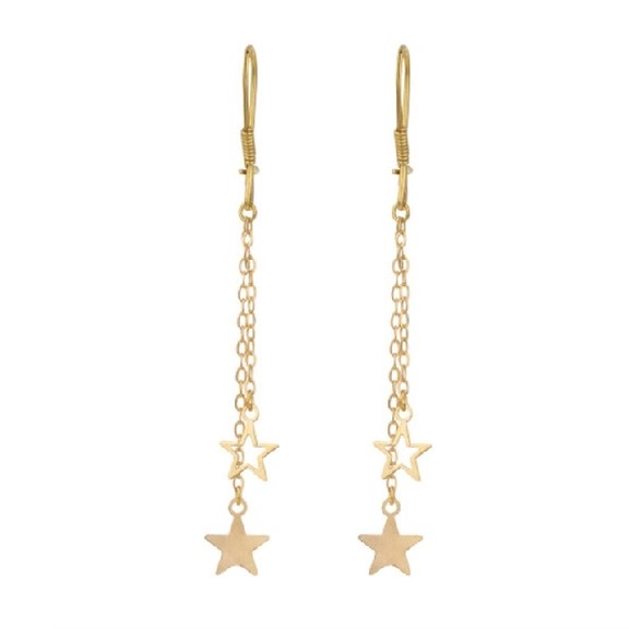 گوشواره طلا 18عیار اپال گلد مدل  ستاره کد N007