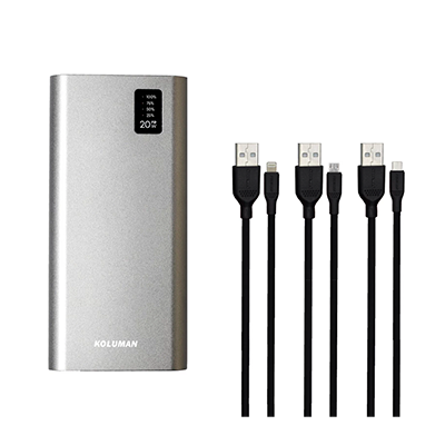پاوربانک کلومن مدل KP-016 ظرفیت 20000 میلی آمپر ساعت به همراه کابل لایتنینگ - MICROUSB - USB-C پاوربانک کلومن مدل KP-016 ظرفیت 20000 میلی آمپر ساعت به همراه کابل لایتنینگ - MICROUSB - USB-C-small-image