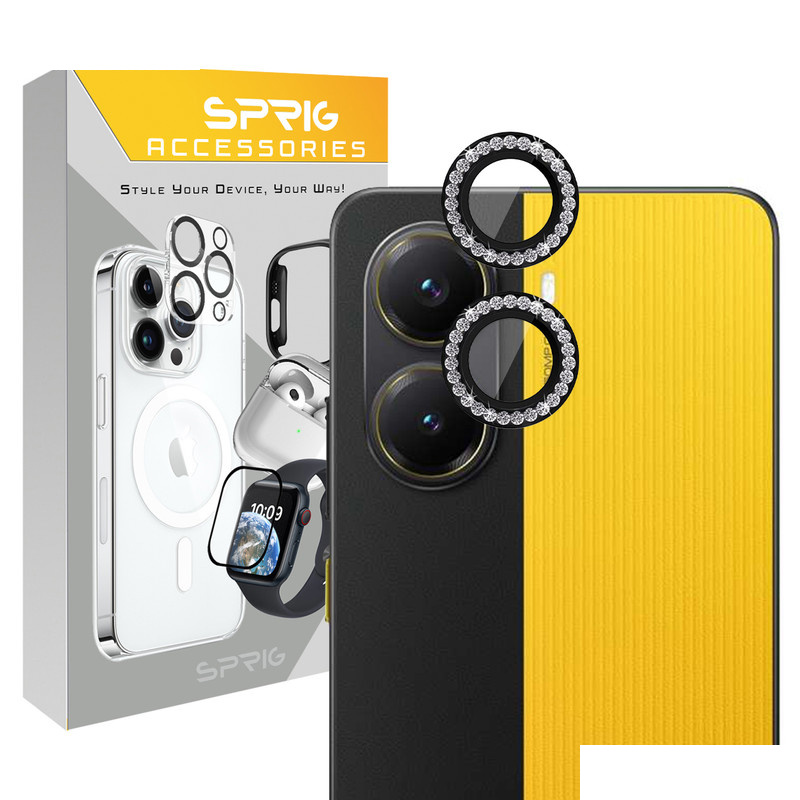 محافظ لنز دوربین اسپریگ مدل Ring Metal Diamond مناسب برای گوشی موبایل شیائومی Poco X7 Pro محافظ لنز دوربین اسپریگ مدل Ring Metal Diamond مناسب برای گوشی موبایل شیائومی Poco X7 Pro