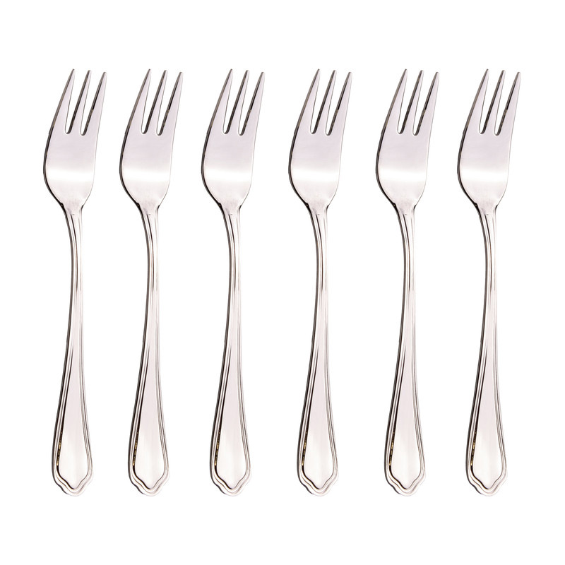 چنگال ناب استیل مدل میوه خوری ونیز مجموعه 6 عددی