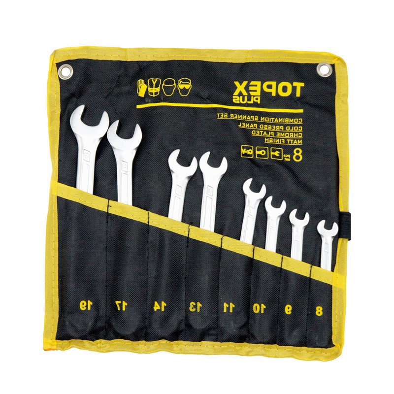 آچار یکسر تخت و یکسر رینگی تاپکس مدل SMT-TOPEX-8PCS-8-19MM مجموعه 8 عددی