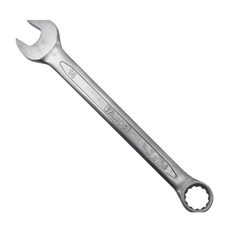 آچار یکسر تخت و یکسر رینگی تانوس مدل SMT-TANOS-14MM-TAKHT-RING سایز 14 میلی متر