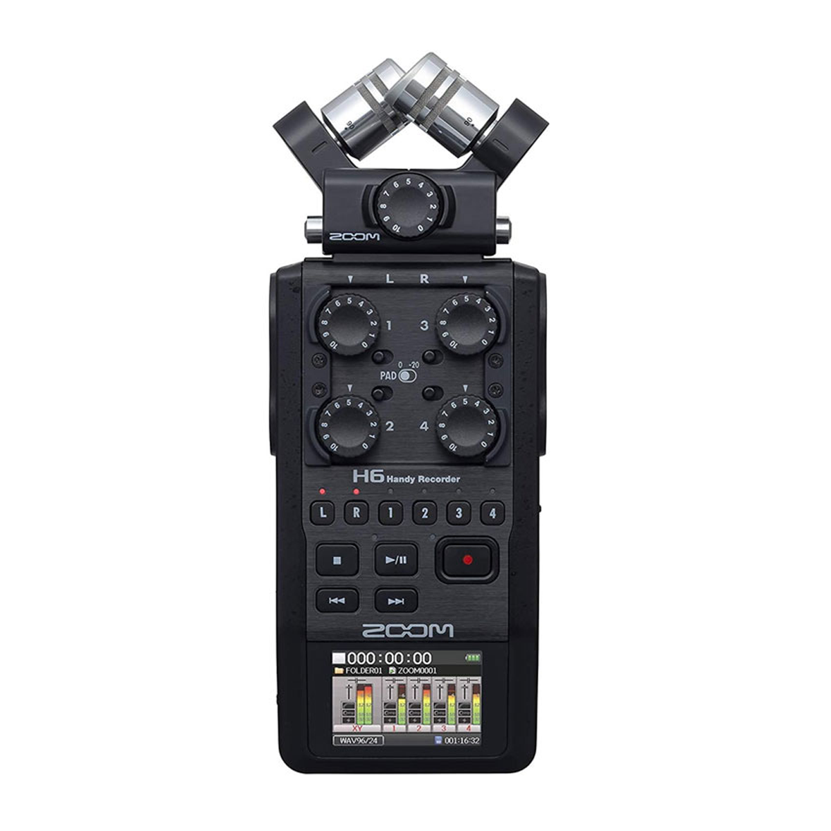 ضبط کننده صدا زوم مدل Zoom H6 2020 Version Without Mide-Side Black-small-image