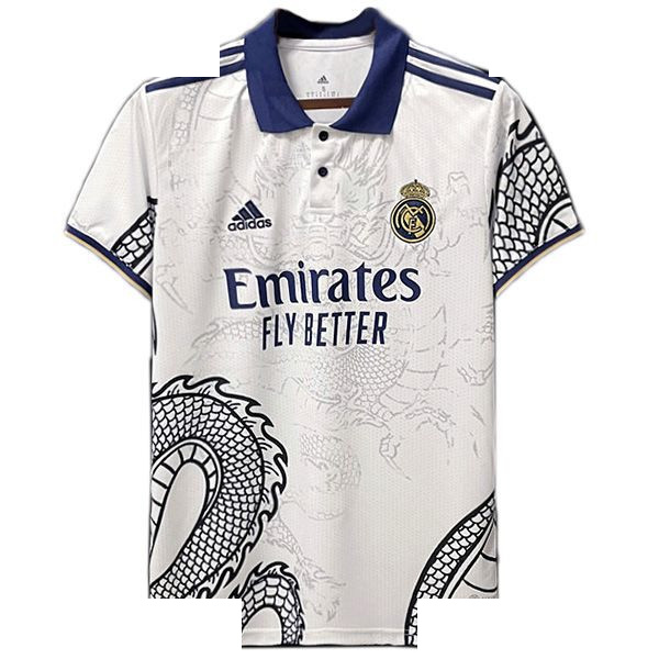 پولوشرت آستین کوتاه ورزشی مردانه مدل رئال مادرید دراگون 2023 سرمه ای تیره