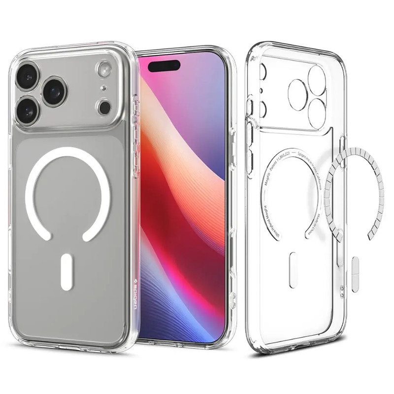 کاور اسپیگن مدل ultra hiybrid magsafe مناسب برای گوشی موبایل اپل iphone 17 promax