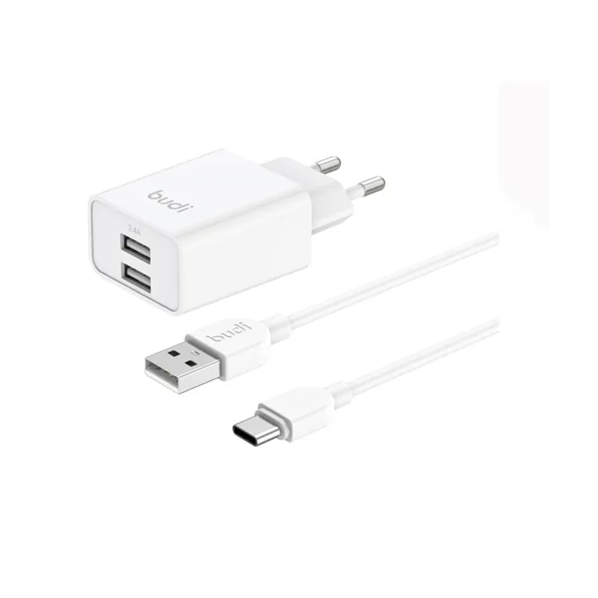 شارژر دیواری 12 وات بودی مدل AC356ETW دو پین به همراه کابل USB به USB-C به طول 1 متر شارژر دیواری 12 وات بودی مدل AC356ETW دو پین به همراه کابل USB به USB-C به طول 1 متر-small-image