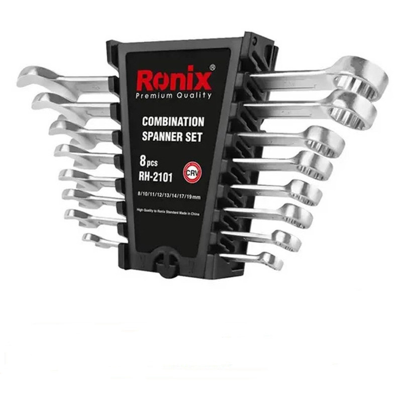 آچار یک سر تخت یک سر رینگ رونیکس مدل RH-2101 مجموعه 8 عددی آچار یک سر تخت یک سر رینگ رونیکس مدل RH-2101 مجموعه 8 عددی