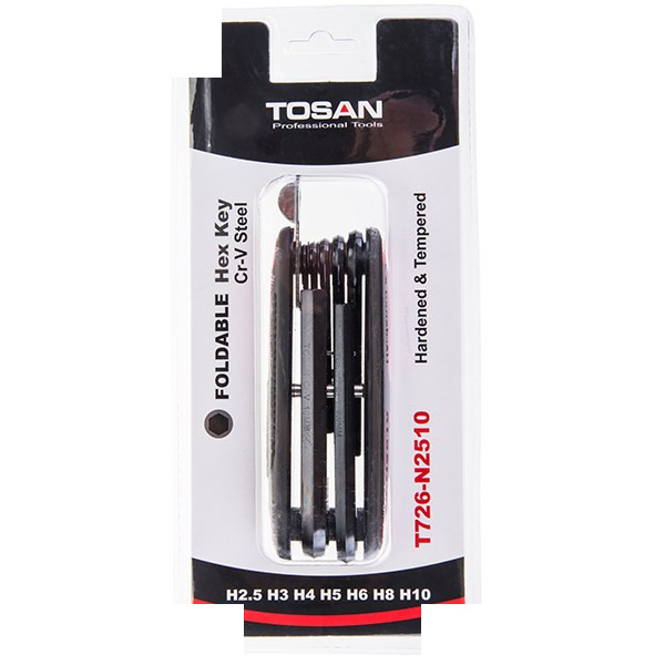 مجموعه 7 عددی آچار آلن تاشو توسن مدل T726-N2510