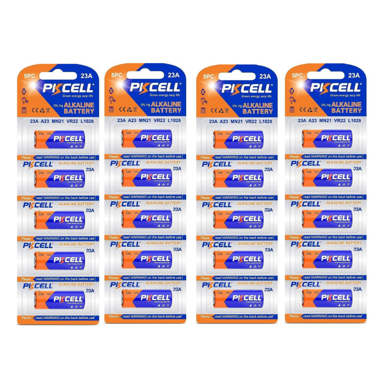 باتری 23A پیکی سل مدل  Alkaline 12V 23A MN21 VR22 L1028 مجموعه 20 عددی