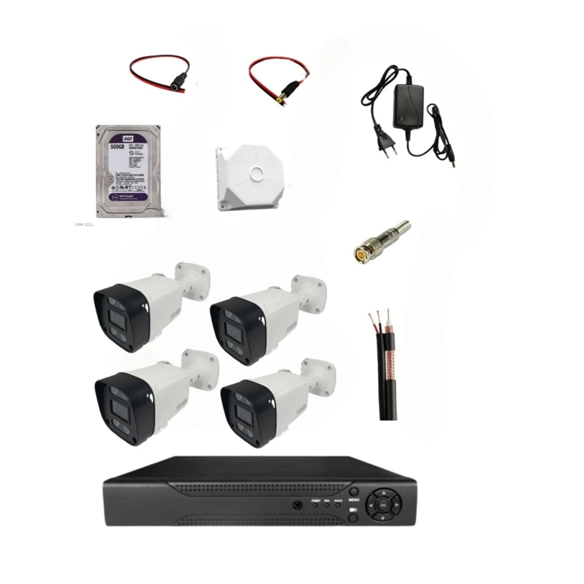 پکیج دوربین مداربسته نگاهبان مدل BN-802-Y61 مجموعه 4 عددی پکیج دوربین مداربسته نگاهبان مدل BN-802-Y61 مجموعه 4 عددی-small-image