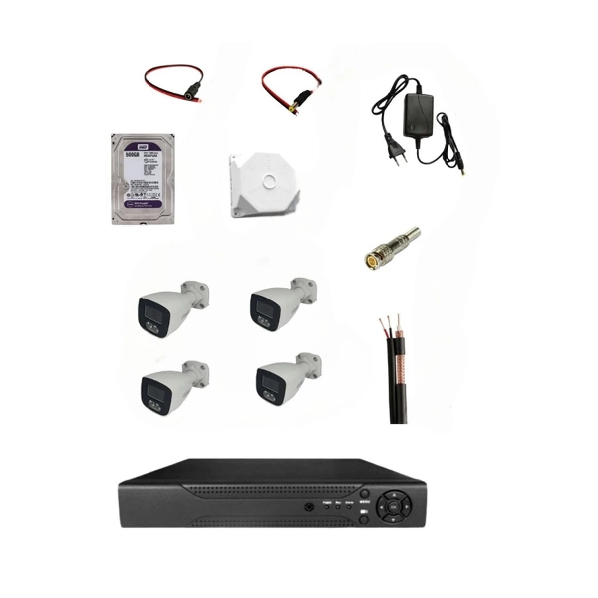 پکیج دوربین مداربسته نگاهبان مدل BN-802-CH مجموعه 4 عددی-small-image