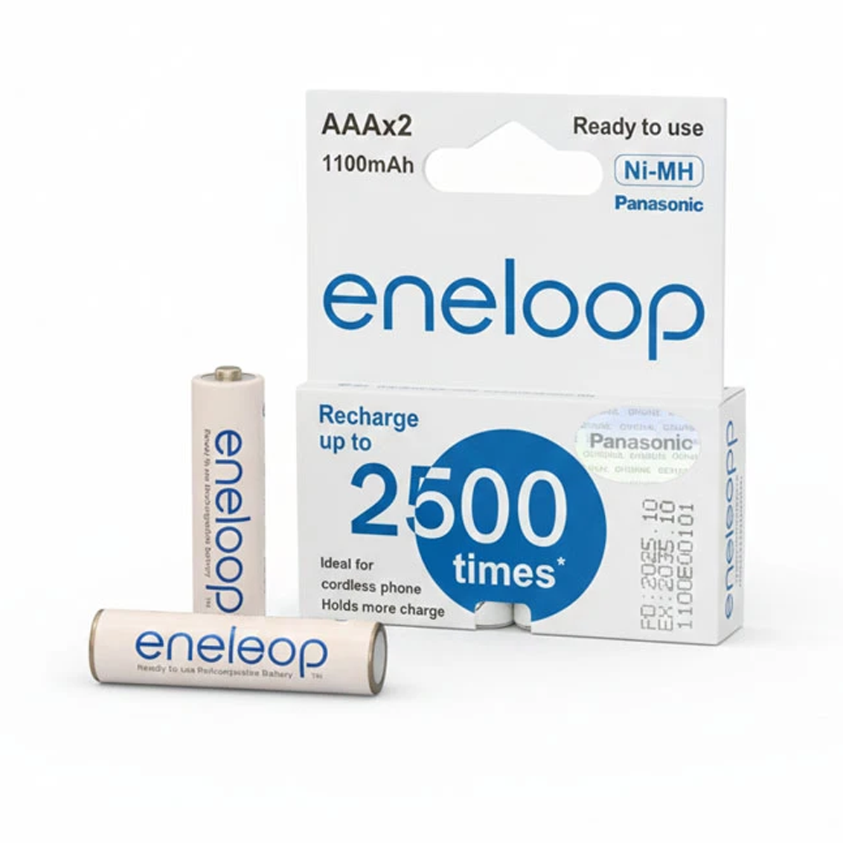 باتری نیم قلمی قابل شارژ تلفن بی سیم پاناسونیک مدل Eneloop 1100mAh