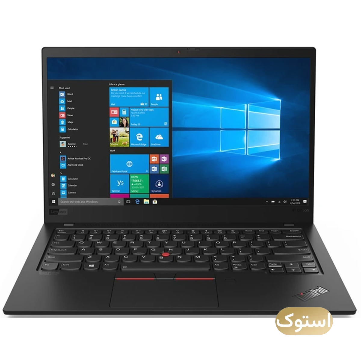 لپ تاپ استوک USED - لنوو 14 اینچی مدل thinkpad x1 carbon i7 8665U 16GB 512GB - مشکی-small-image