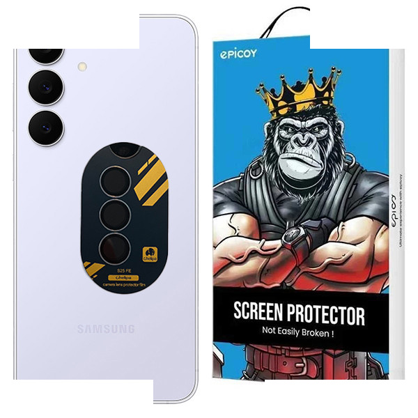 محافظ لنز دوربین شیشهای اپیکوی مدل Chelipa مناسب برای گوشی موبایل سامسونگ Galaxy S25 FE