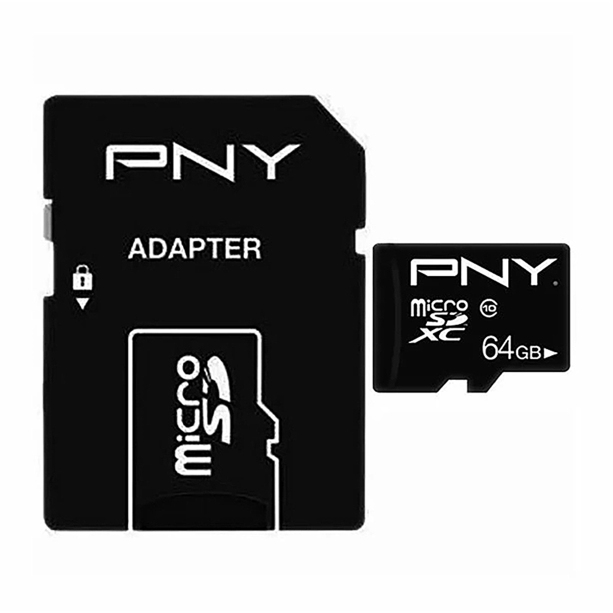 کارت حافظه MicroSDXC پی ان وای مدل Performance Plus کلاس 10 ظرفیت 64 گیگابایت به همراه آداپتور SD