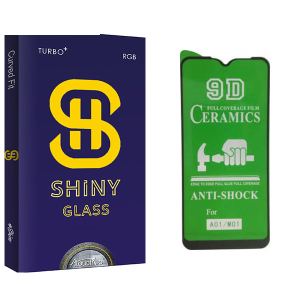 محافظ صفحه نمایش سرامیکی آتوچبو مدل Shiny Glass مناسب برای گوشی موبایل سامسونگ Galaxy A01/M01 محافظ صفحه نمایش سرامیکی آتوچبو مدل Shiny Glass مناسب برای گوشی موبایل سامسونگ Galaxy A01/M01