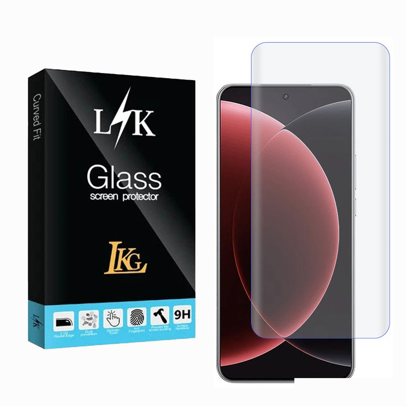 حافظ صفحه نمایش شیشه ای ال کا جی مدل UV-GLASS مناسب برای گوشی موبایل شیائومی Redmi Note 15 حافظ صفحه نمایش شیشه ای ال کا جی مدل UV-GLASS مناسب برای گوشی موبایل شیائومی Redmi Note 15
