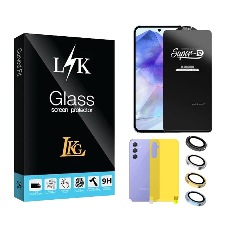 محافظ لنز دوربین ال کا جی مدل LKK Ringi مناسب برای گوشی موبایل سامسونگ Galaxy A55 5G / A35 5G به همراه محافظ صفحه نمایش و محافظ پشت گوشی محافظ لنز دوربین ال کا جی مدل LKK Ringi مناسب برای گوشی موبایل سامسونگ Galaxy A55 5G / A35 5G به همراه محافظ صفحه نمایش و محافظ پشت گوشی