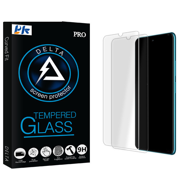 محافظ صفحه نمایش شیشه ای پی کی مدل Delta Glass MIX مناسب برای گوشی موبایل ال جی W30 Pro بسته دو عددی محافظ صفحه نمایش شیشه ای پی کی مدل Delta Glass MIX مناسب برای گوشی موبایل ال جی W30 Pro بسته دو عددی