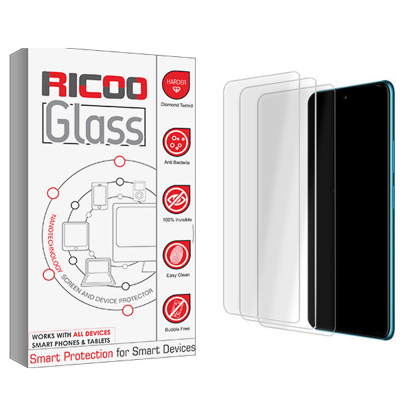 محافظ صفحه نمایش شیشه ای ریکو مدل Ricoo Glass MIX مناسب برای گوشی موبایل ال جی W41 Pro \ W41 Plus بسته سه عددی محافظ صفحه نمایش شیشه ای ریکو مدل Ricoo Glass MIX مناسب برای گوشی موبایل ال جی W41 Pro \ W41 Plus بسته سه عددی