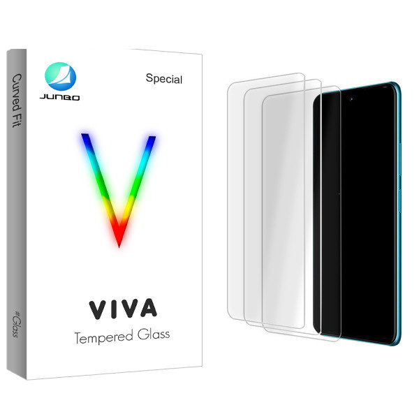 محافظ صفحه نمایش شیشه ای جانبو مدل Viva Glass MIX مناسب برای گوشی موبایل ال جی K51S بسته سه عددی محافظ صفحه نمایش شیشه ای جانبو مدل Viva Glass MIX مناسب برای گوشی موبایل ال جی K51S بسته سه عددی