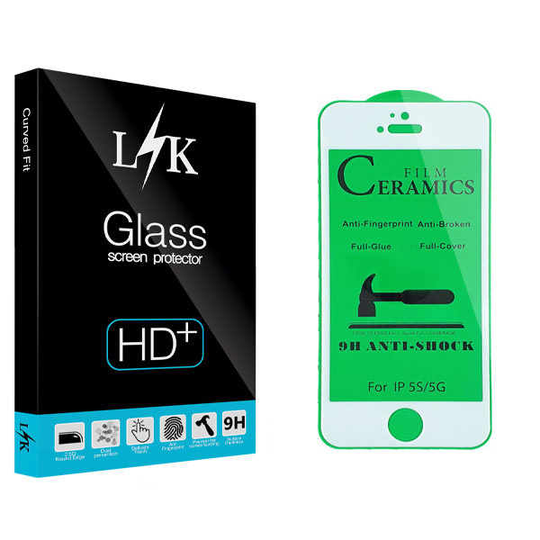 محافظ صفحه نمایش سرامیکی ال کی مدل +LITE مناسب برای گوشی موبایل اپل iPhone 5s