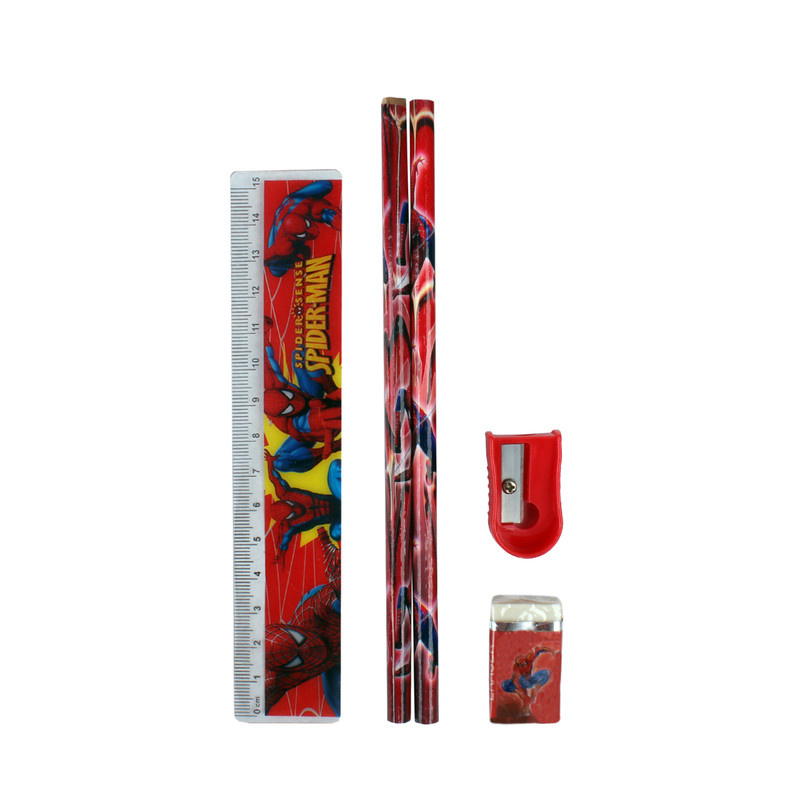 بسته لوازم تحریر مدل Spider Man مجموعه 5 عددی بسته لوازم تحریر مدل Spider Man مجموعه 5 عددی