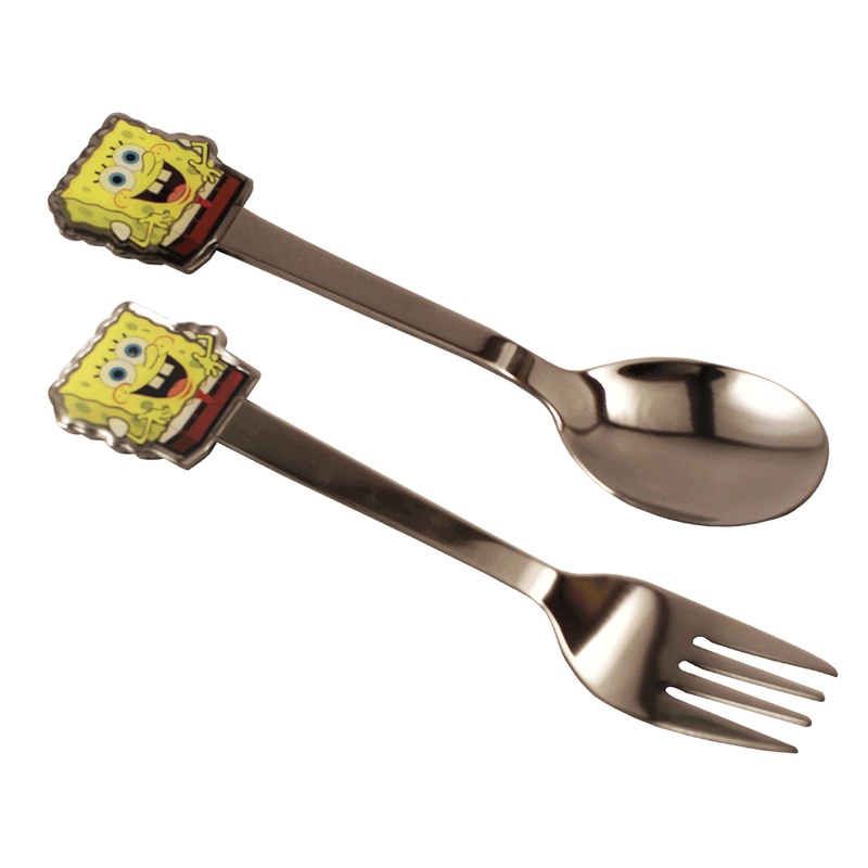 قاشق و چنگال وینز مدل Sponge Bob