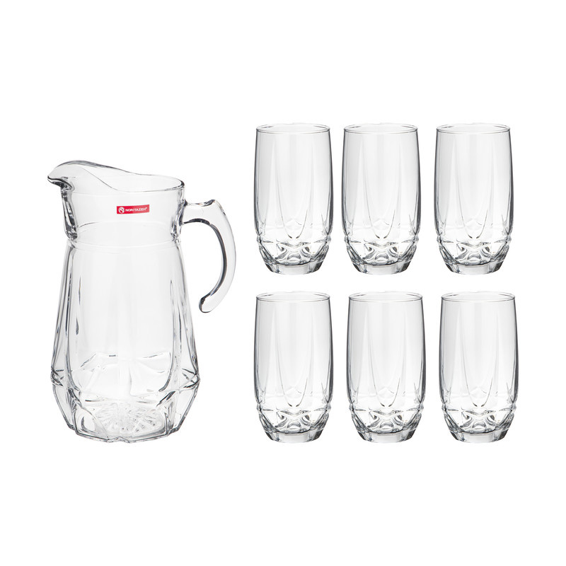 سرویس پارچ و ليوان 7 پارچه نوری تازه مدل استاتيک کد NT17601300W سرویس پارچ و ليوان 7 پارچه نوری تازه مدل استاتيک کد NT17601300W