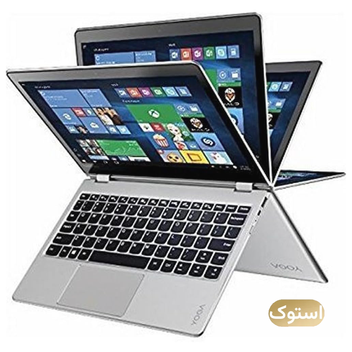 لپ تاپ استوک USED - لنوو 12 اینچی مدل Yoga 710 i5 7Y54U 8GB 256GB - نقره ای-small-image