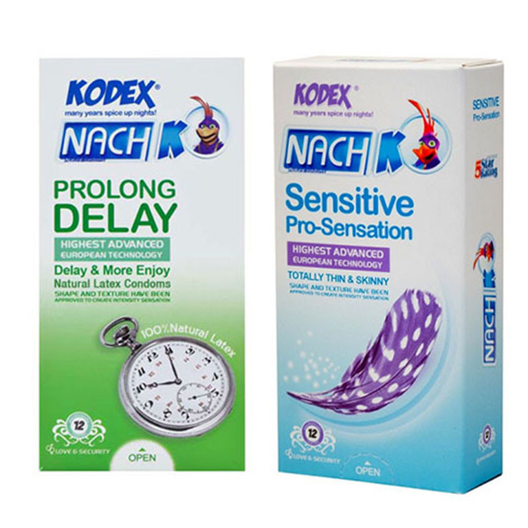 کاندوم ناچ کدکس مدل PROLONG DELAY بسته 12 عددی به همراه کاندوم ناچ کدکس مدل Sensitive بسته 12 عددی کاندوم ناچ کدکس مدل PROLONG DELAY بسته 12 عددی به همراه کاندوم ناچ کدکس مدل Sensitive بسته 12 عددی