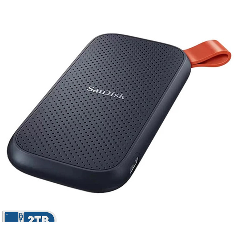 اس اس دی اکسترنال سن دیسک مدل PORTABLE E30 ظرفیت 2 ترابایت رابط USB 3.2 Gen2