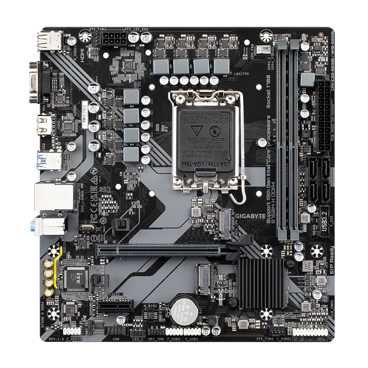 مادربرد گیگابایت مدل B760M H DDR4 rev. 1.0
