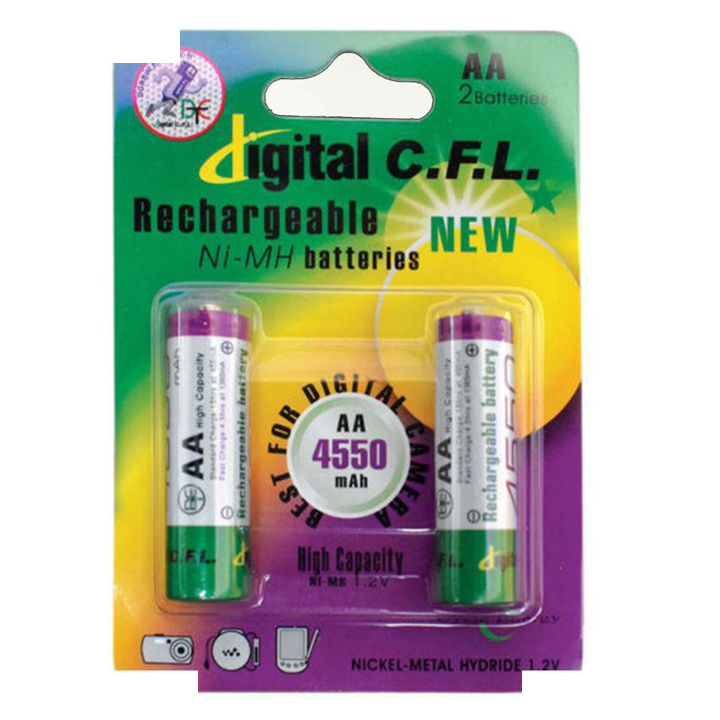 باتری قلمی قابل شارژ دیجیتال سی.اف.ال مدل NM4550 بسته 2 عددی باتری قلمی قابل شارژ دیجیتال سی.اف.ال مدل NM4550 بسته 2 عددی