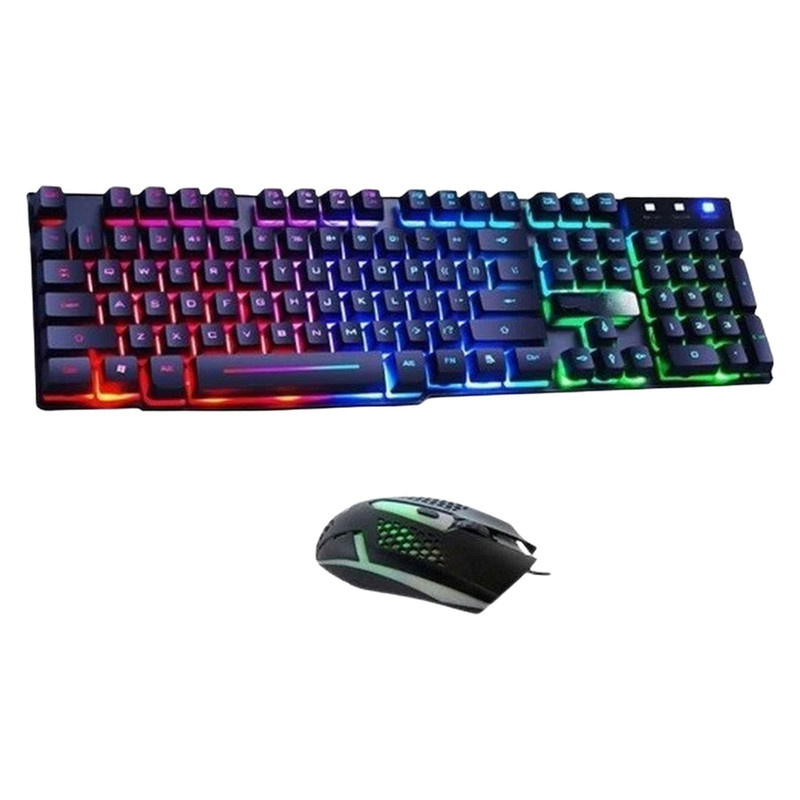 کیبورد و ماوس گیمینگ یوسیتک مدل CO 3080G، سوییچ ممبران، Full-Size، نورپردازی RGB