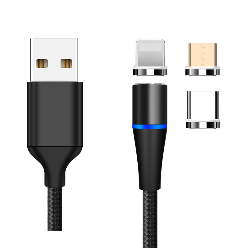 کابل تبدیل مغناطیسی USB به microUSB/ لایتنینگ /USB-C مدل MOB01 طول 1 متر