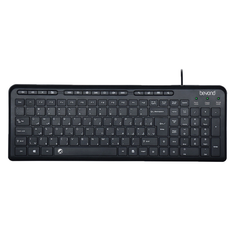 کیبورد بیاند مدل BK-3441 با حروف فارسی کیبورد بیاند مدل BK-3441 با حروف فارسی