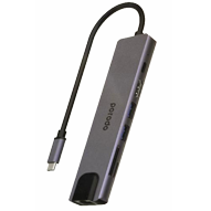 هاب 7 در 1 پرودو مدل Aluminum Usb-C Hub 4K Hdmi 100w Power Delivery