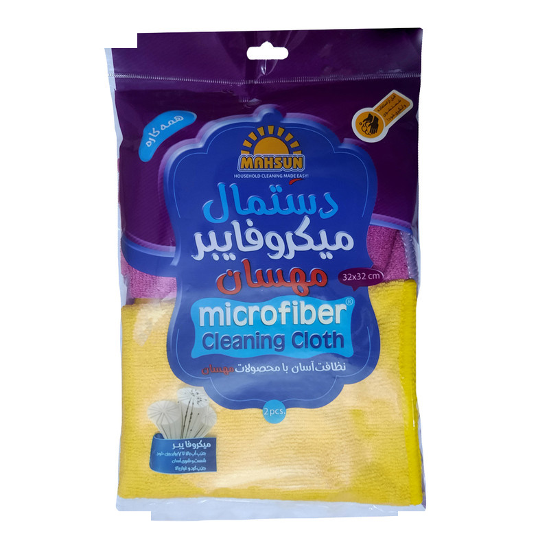 دستمال نظافت مهسان مدل میکروفایبر 20109 مجموعه دو عددی دستمال نظافت مهسان مدل میکروفایبر 20109 مجموعه دو عددی