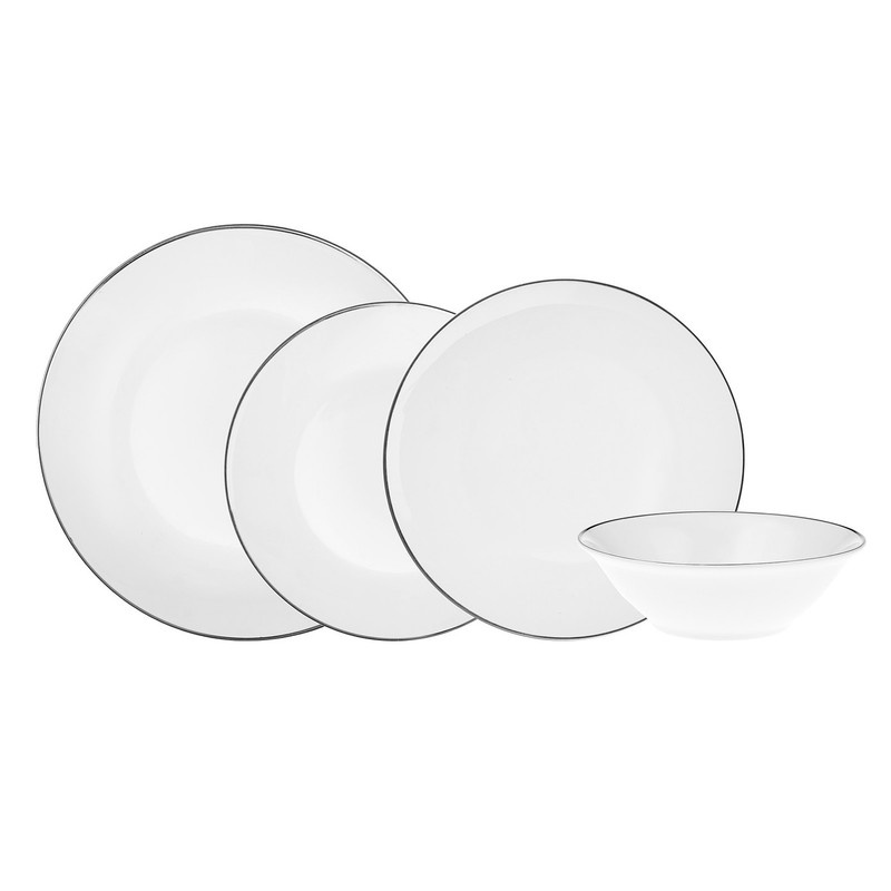 سرویس غذاخوری 24 پارچه 6 نفره کاراجا مدل Alicia Platinium