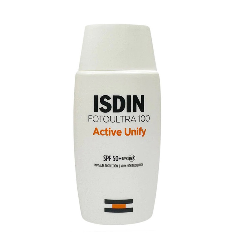 کرم ضدآفتاب بدون رنگ ایزدین SPF50 مدل FOTOULTRA 100 ACTIVE UNIFY مناسب انواع پوست حجم 50 میلیلیتر