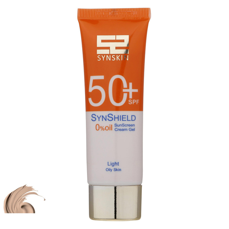 کرم ضد آفتاب رنگی ساین اسکین SPF 50 مدل Syn Shield مناسب پوست های آکنه دار و چرب با حجم 50 میلیلیتر