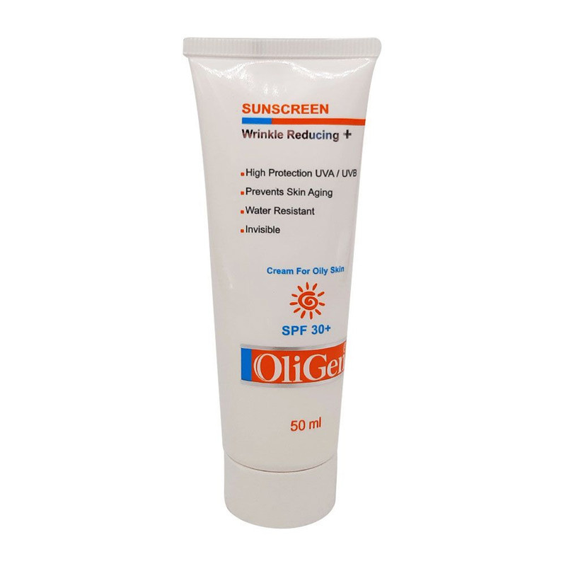 کرم ضد آفتاب بدون رنگ الی ژن SPF 30 مدل wrinkle reduce مناسب پوست های چرب حجم 50 میلیلیتر کرم ضد آفتاب بدون رنگ الی ژن SPF 30 مدل wrinkle reduce مناسب پوست های چرب حجم 50 میلیلیتر