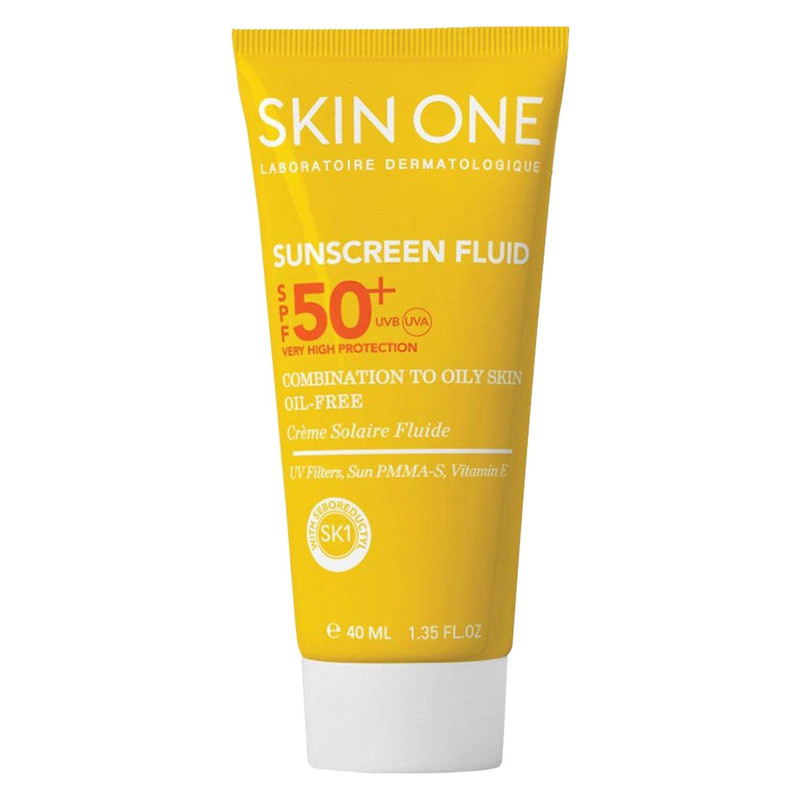 فلوئید ضدآفتاب بیرنگ اسکین وان SPF50 مدل combination مناسب پوست های جرب و مختلط حجم 40 میلیلیتر