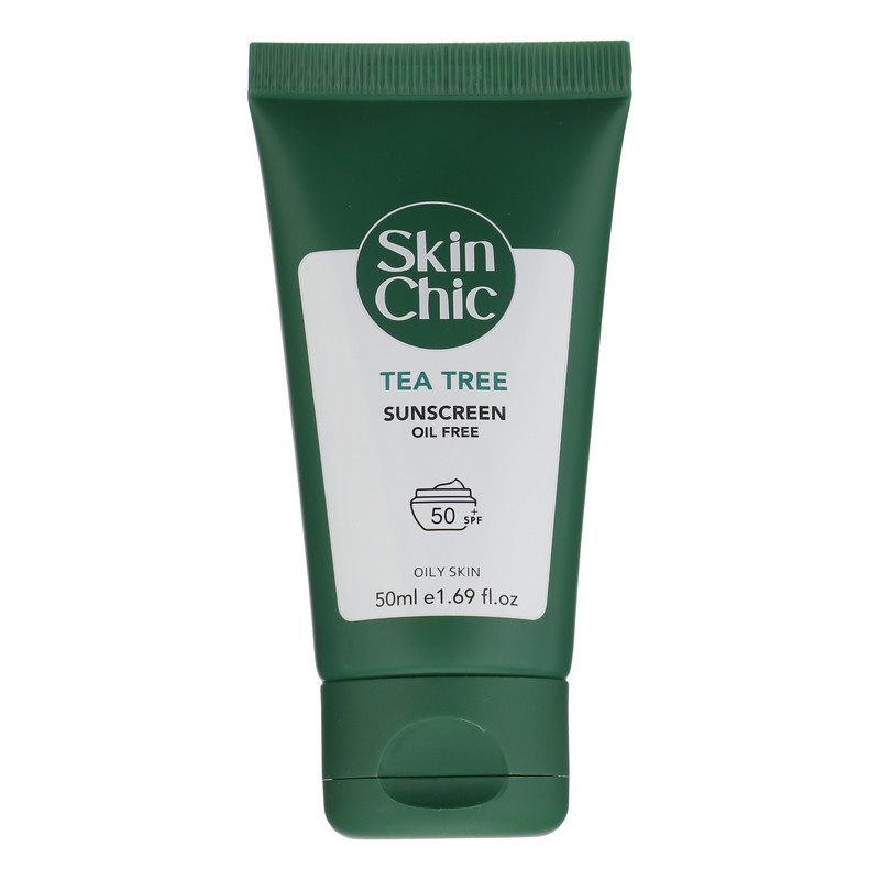 کرم ضد آفتاب بیرنگ صورت اسکین شیک SPF 50 مدل TEA TREE مناسب برای چرب حجم 50 میلیلیتر کرم ضد آفتاب بیرنگ صورت اسکین شیک SPF 50 مدل TEA TREE مناسب برای چرب حجم 50 میلیلیتر