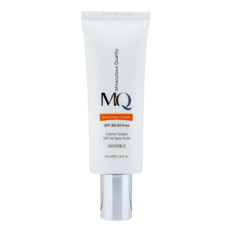 کرم ضدآفتاب بیرنگ ام کیو SPF50 مدل INVISIBLE مناسب پوست های چرب حجم 55 میلیلیتر
