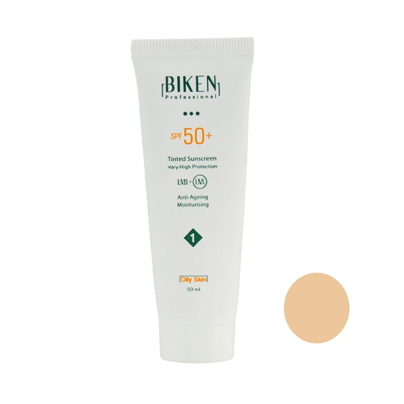 کرم ضد آفتاب رنگی بیکن SPF 50 مدل Tinted1 مناسب پوست های چرب حجم 50 میلیلیتر