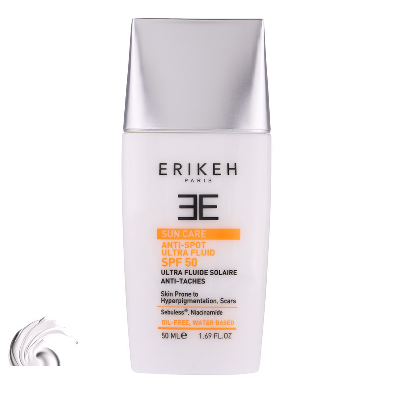 کرم ضد آفتاب بدون رنگ اریکه SPF50 مدل Anti-Spot محافظ UVAUVB مناسب انواع پوست حجم 50 میلیلیتر