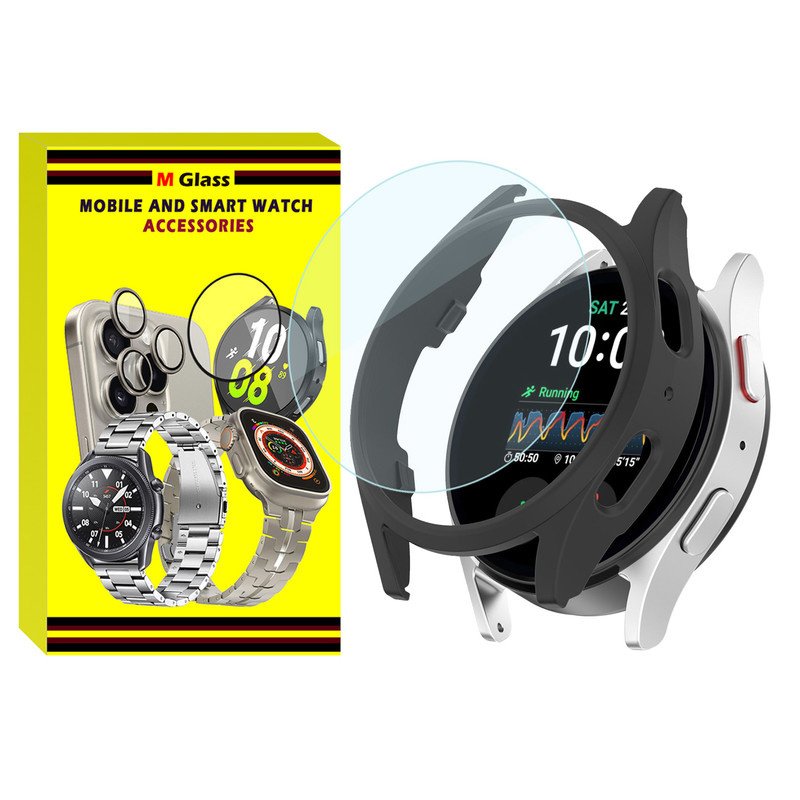 کاور ام گلس مدل PC Bumper MG مناسب برای ساعت هوشمند سامسونگ Galaxy Watch 7 40mm به همراه محافظ صفحه نمایش