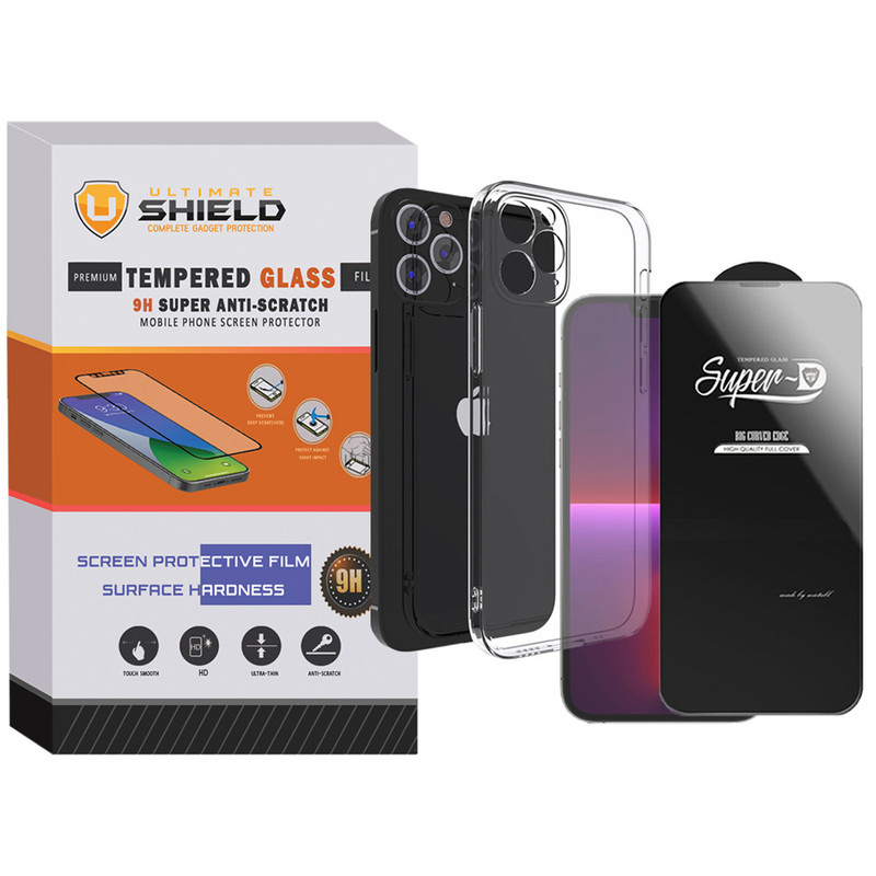 کاور آلتیمیت شیلد مدل SuperD-Clear مناسب برای گوشی موبایل اپل iPhone 11 Pro به همراه محافظ صفحه نمایش